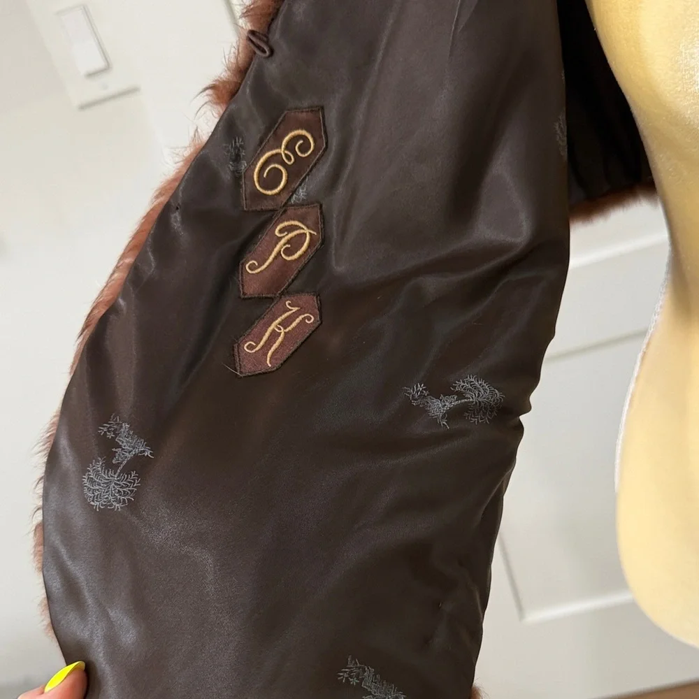 Vintage Brown Fur Wrap Shawl Rankin Santa Ana - Picture 3 of 11